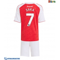 Fotballdrakt Barn Arsenal Bukayo Saka #7 Hjemmedraktsett 2025-26 Kortermet (+ Korte bukser)